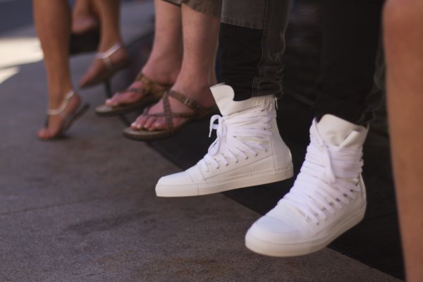 Kris Van Assche KVA multi laces calfskin leather sneakers in white 40 |  Styleforum