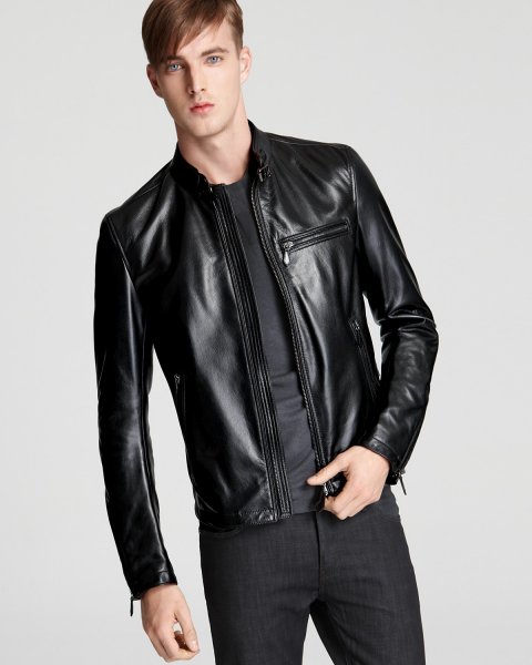 burberry london leather jacket