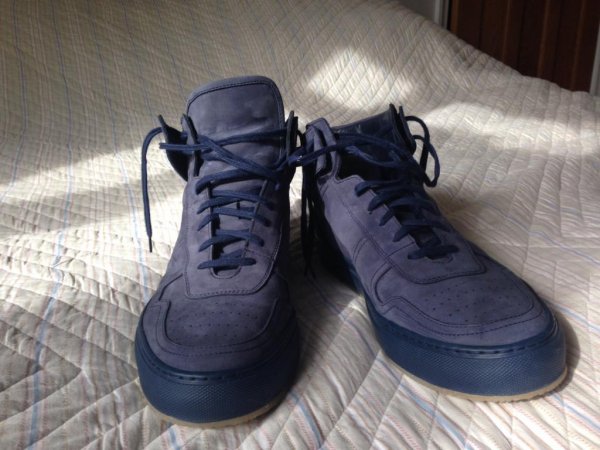 SS14 Common Projects BBall High Navy | Styleforum