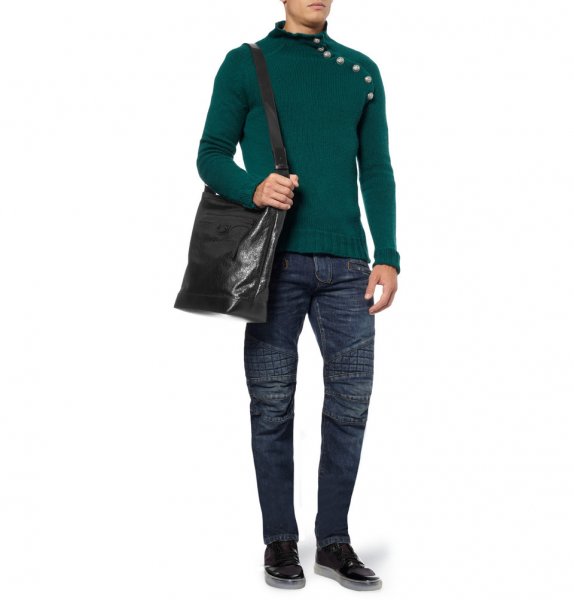 NWT BALENCIAGA Men's Black Day Creased Leather Messenger Bag $1085 |  Styleforum