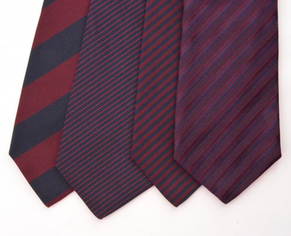 4x Atkinsons Royal Irish Poplin Ties Repp Stripes Made in Ireland