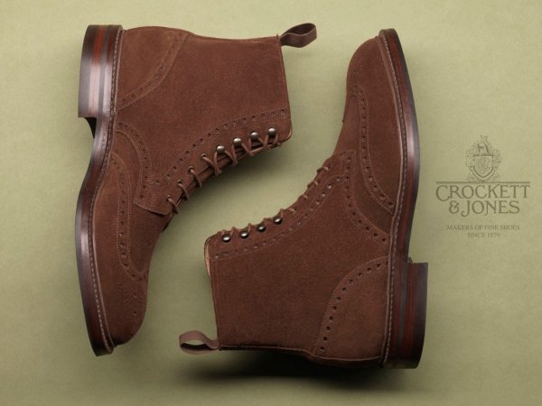 Crockett and Jones Skye 4 Snuff Suede Wingtip boots 7 UK | Styleforum