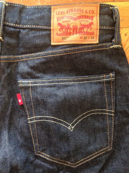 levi's 511 raw selvedge