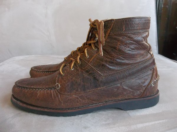 Allen Edmonds 'Yuma' brown bison leather boots - tag 10.5 | Styleforum