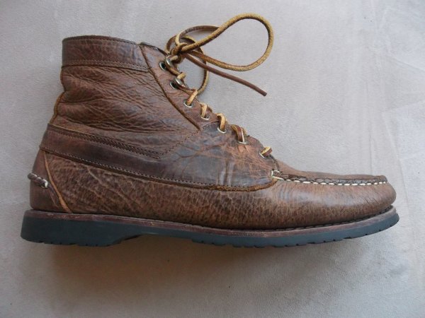 Allen Edmonds 'Yuma' brown bison leather boots - tag 10.5 | Styleforum