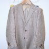 Howard Yount Carlo Barbera Linen Herrinbgone Sportcoat B/W, US38