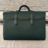 ORTUS PRIMULA Briefcase in Green French Buffalo and Sterling Silver for sale