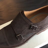 SOLD NEW Brunello Cucinelli Double Monk Suede Dark Brown Shoes Size US 8.5/UK 7.5/EU 41.5