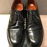 Alden Black Cordovan Custom Plain Toe Blucher/Derby Shoes - Size 9 SOLD!