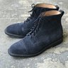 Alfred Sargent for J. Crew Navy Suede Cap Toe Boots - size 9 US