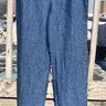Frank Leder Blue Herringbone Linen Pants, Size S (Fit ~31")