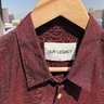 Our Legacy Maroon Linen-Blend Shirt, Size 48