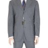 Sartoria Partenopea 44R 54 Gray Tonal Striped Flat Front Wool Cashmere Suit