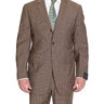 Sartoria Partenopea 40R 50 Brown Striped Half Lined Wool Mohair Suit