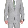 Sartoria Partenopea 40R 50 Gray Striped Mohair Wool Cashmere Suit
