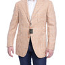 Sartoria Partenopea 42R 52 Drop 7 Tan Glen Plaid 3-Button Silk Wool Linen Blend Blazer Sportcoat