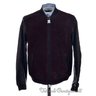 NWT - $998 COACH Cordovan Black Suede Varsity Baseball Jacket 85094 - MEDIUM