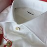 SOLD $795 NWT KITON NAPOLI SOLID WHITE SUPERFINE LIGHTWEIGHT COTTON DRESS SHIRT, 15.5 39EU