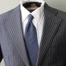DROP! - CESARE ATTOLINI - Recent Gray Pin Stripe Suit - Slim 50 EU - Super 150s, 2 Vent, 1 Pleat