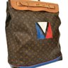 LOUIS VUITTON Brown Monogram LV Hand Painted Travel Steamer Bag w/ Key