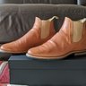 SOLD Viberg Natural Kangaroo Chelseas Boots (41464 Last), Size 9