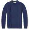Sold: Inverallan 1A chunky cable crewneck sweater navy M