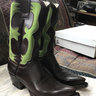 Riccardo Bestetti Brown & Green Cowboy Boots 9D 8E
