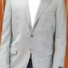 Sartoria Partenopea 40R Slim Fit White Blue Green Check Blazer Sportcoat