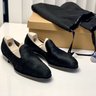 SOLD! Saint Crispin's Black "Pony Leather" Wholecut Loafers
