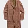 WTB: Todd Snyder Italian Tweed Wool Raglan Windowpane Topcoat in Red
