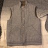 SOLD - Private White VC Gray Cashmere Wool Padded Gilet Vest Size 5 L