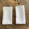 Price Drop: Vanda White Cotton Linen Pocket Squares