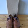 [SOLD] Saint Crispin's Picasso Three Eyelet Derby Dress Shoes in Light Brown Calf 6 UK