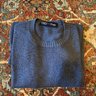 Fedeli for Drake's blue cotton pullover sweater, size 52