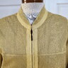Yellow Perforated Leather & Silk Cafe Jacket by TORRAS of Spain - Mint -46