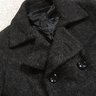 Frank Leder 'Archiv' Edition Great Coat in Charcoal Fuzzy Wool