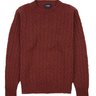 ***SOLD*** Drake's Shetland Wool "Shaggy Dog" Rust Cable Knit Sweater (Size 38)