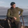 SOLD - Inis Meain Máirtín Beag Green Wool Aran Gansey Guernsey Sweater