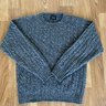 ***SOLD*** Drake's Brushed Shaggy Dog Cable Knit Grey Shetland Wool Sweater | Small