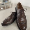 ***SOLD*** Crockett & Jones Pembroke Dark Brown Scotch Grain Derby Shoes (Size UK 7.5 / US 8.5)