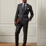 MEGA Drop! NWT Ralph Lauren Purple Label Handmade Grey/Charcoal Sharkskin Suit - 38R - $5,000 Retail