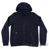 PRADA Solid Blue 100% Cotton Full Zip Nylong Hood Hoodie Sweatshirt Mens - XL