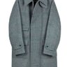 Kaptain Sunshine "Traveller Coat" in grey Glenplaid British double cloth melton