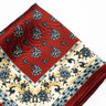 Red Burgundy Floral Paisley Silk Pocket Square