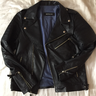 Black Quilted Double Rider Jacket (Size S)