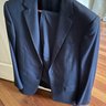 RLPL Navy Blue Pinstripe Wool Suit, Gently Used