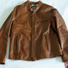 [SOLD] Schott 530 Waxed Natural Pebbled Cowhide Café Leather Jacket - Brand New - Brown - XL