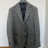 ***SOLD*** Spier & Mackay Grey Gray Harris Tweed Herringbone Sport Coat Jacket (40R Contemporary)