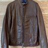 NWT Schott 530 Waxed Natural Pebbled Cowhide Cafe Leather Racer