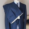 【Sold】 NWT GABO NAPOLI BLUE FLANNEL SUIT G.Abo 42 R BRAND NEW